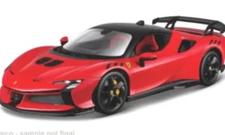 Ferrari SF90 Stradale, rot/schwarz, 1:18, Bburago