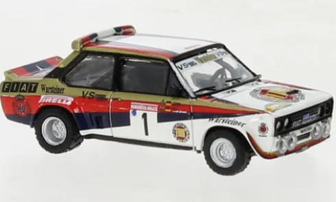 Fiat 131 Abarth, Rally Hunsrück, 1980, Fiat Warsteiner, #1, W.Röhrl, 1:87, Brekina