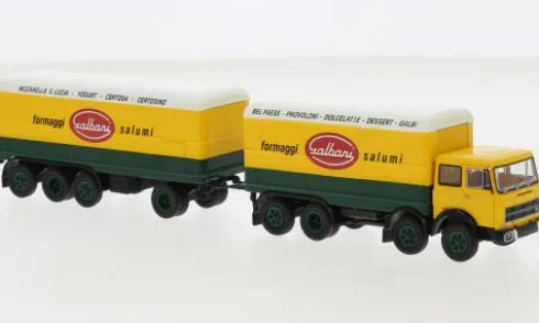 Fiat 691 Millepiedi, 1970, Galbani, 1:87, Brekina Starline