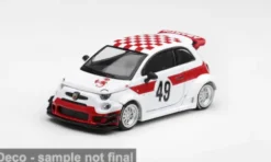Fiat 595 Abarth LB-Works x ABAS Works, weiss/rot, 2026, #49, 1:64, Mini GT