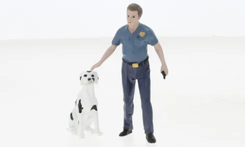 Figur Firefighters - Fire Dog Training, 1:24, American Diorama