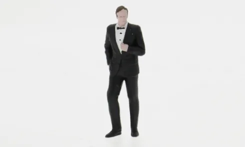 Figur Steve, black/white, 1:43, Atlantic