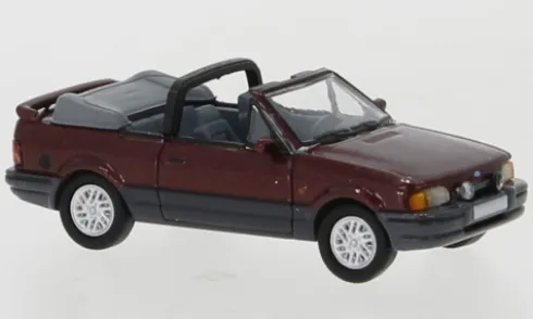 Ford Escort IV Cabriolet, dunkelrot/grau, 1986, 1:87, PCX87
