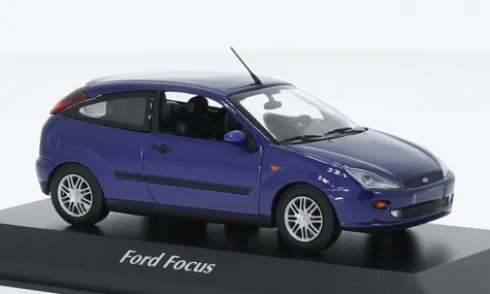 Ford Focus MK I, blau, 1998, 1:43, Maxichamps