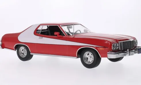 Ford Gran Torino, rot/weiss, 1975, 1:18, MCG