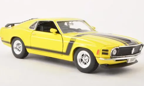 Ford Mustang Boss 302, gelb, 1970, 1:24, Welly