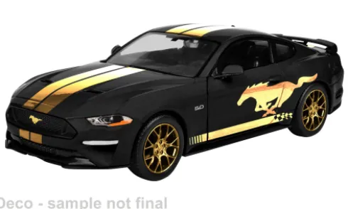 Ford Mustang GT, schwarz/gold, 2018, 1:24, Motormax