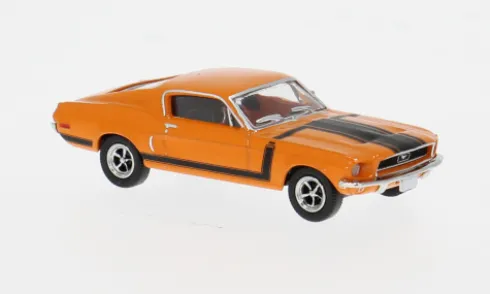 Ford Mustang, orange, 1968, 1:87, Brekina