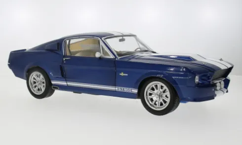 Ford Mustang Shelby GT500, blau/weiss, 1967, 1:12, KK Scale