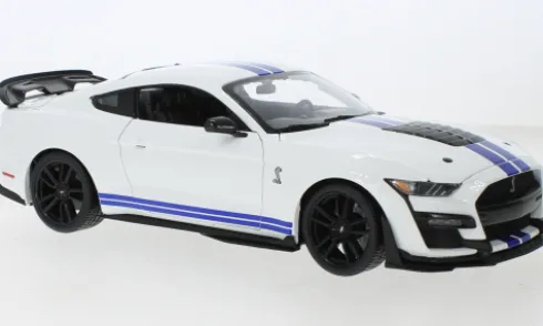 Ford Mustang Shelby GT500, weiss/blau, 2020, 1:18, Maisto