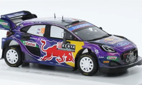 Ford Puma Rally1, Rallye WM, Safari Rallye, 2022, M-Sport Ford World Rally Team, Red Bull, #19, S.Loeb/I.Galmiche, 1:43, Spark