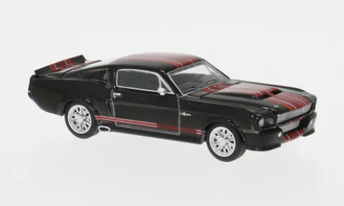 Ford Shelby Mustang GT500, dunkelanthrazit/rot, 1:64, Pop Race