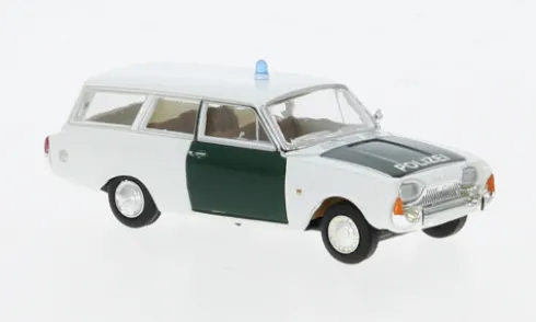 Ford Taunus P3 Turnier, 1964, Polizei, 1:87, Brekina