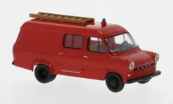 Ford Transit, rot/schwarz, 1970, Feuerwehr, 1:87, Brekina