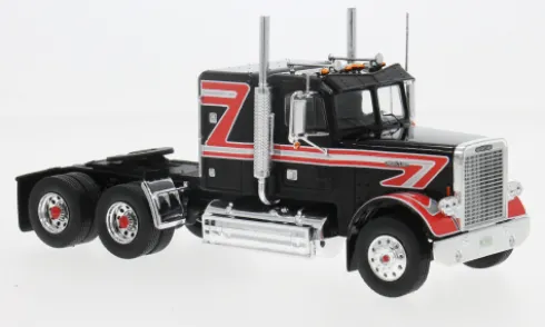 Freightliner FLC 120 64 T, schwarz/rot, 1977, 1:43, IXO