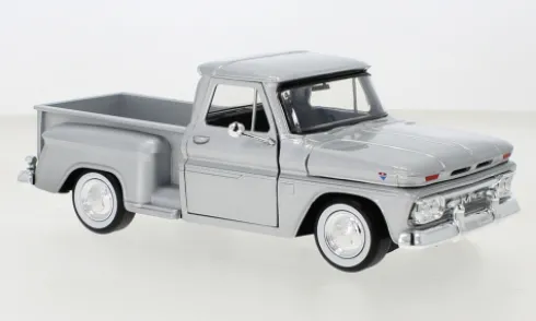 GMC C-1000 Fenderside, silber, 1966, 1:24, Motormax