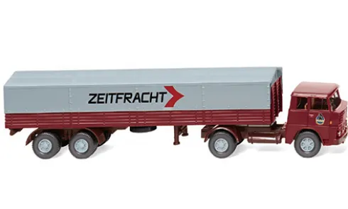 Hanomag Henschel Pritschensattelzug, 1961, Zeitfracht, 1:87, Wiking