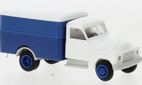 Hanomag L 28 Koffer, weiss/blau, 1950, 1:87, Brekina