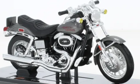 Harley Davidson FXS Low Rider, grau, 1977, 1:18, Maisto