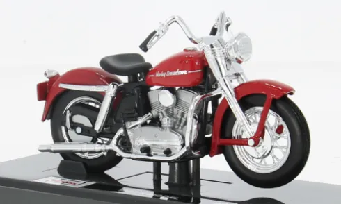 Harley Davidson K Model, rot, 1952, 1:18, Maisto