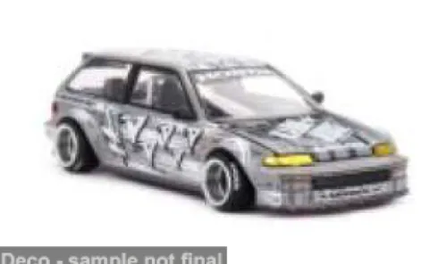Honda Civic (EF), grau/weiss, 1987, 1:64, Mini GT