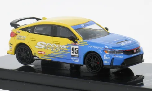Honda Civic Type R FL5, blau/gelb, 2023, 1:64, Para64