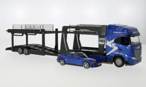 Iveco S-Way 570, silber/blau, 1:43, Bburago