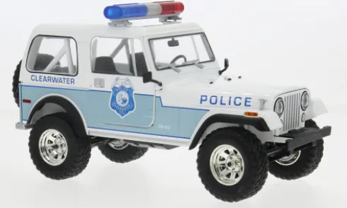 Jeep CJ-7 Clearwater, 1982, Florida Police Department, 1:18, Greenlight