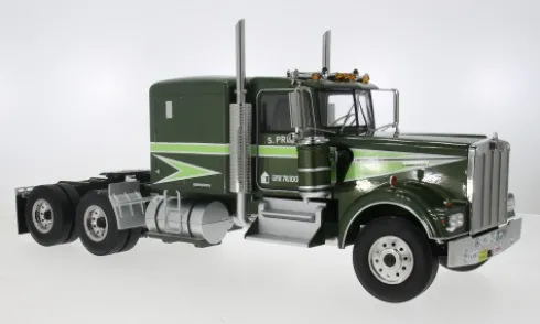 Kenworth W900, dunkelgrün/hellgrün, 1:18, Road Kings