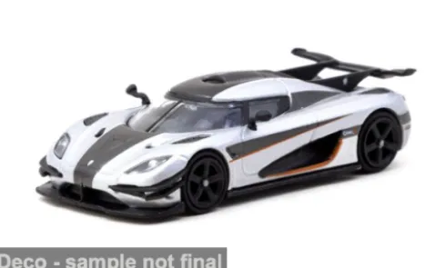 Koenigsegg One:1, silber/schwarz, 1:64, Tarmac Works