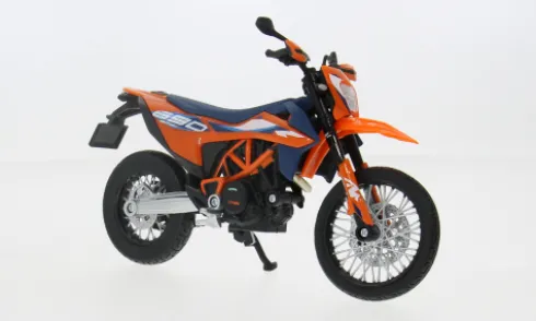 KTM 690 SMC R, orange/blau, 1:12, Maisto