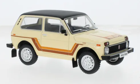 Lada Niva 5000, beige/Dekor, 1980, 1:24, WhiteBox