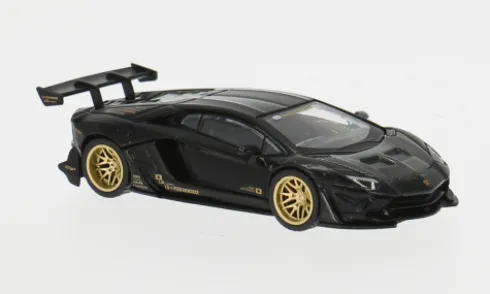 Lamborghini Aventador, schwarz/gold, 2025, 1:64, Mini GT