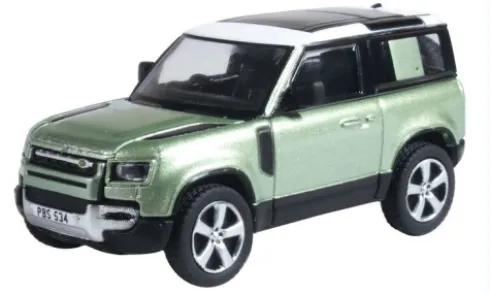 Land Rover Defender 90 (L663), hellgrün/weiss, 2020, 1:76, Oxford