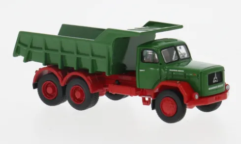 Magirus Jupiter Kipper, grün/rot, 1960, 1:87, Brekina