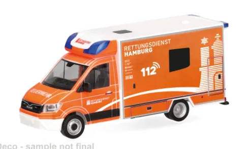 MAN TGE Fahrtec RTW, Feuerwehr Hamburg, 1:87, Herpa