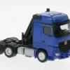 Mercedes Arocs, blau, Bigspace Zugmaschine 3achs mit Ladekran, 1:87, Herpa