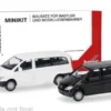 Mercedes 2er Set: Vito Bus (W639), weiss/schwarz, 2002, 1:87, Herpa MiniKit