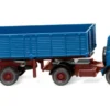 Mercedes Hinterkippersattelzug, blau, 1968, 1:87, Wiking