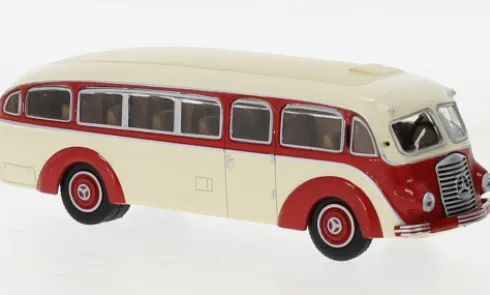 Mercedes LO 3500, hellbeige/rot, 1936, 1:87, Brekina