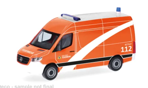 Mercedes Sprinter 18, Berliner Feuerwehr, 1:87, Herpa