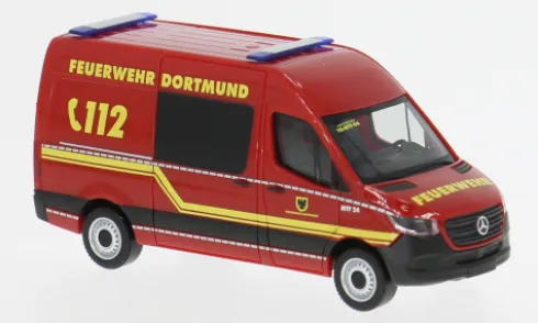 Mercedes Sprinter 18 Halbbus Hochdach, Feuerwehr, 1:87, Herpa