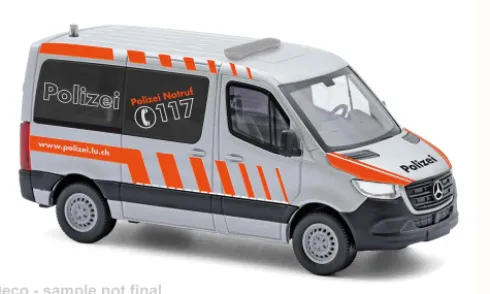 Mercedes Sprinter, 2018, Polizei Luzern (CH), 1:87, Busch