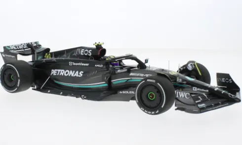 Mercedes AMG W14 E Performance, Formel 1, GP Bahrain, 2023, Mercedes AMG Petronas Formula One Team, Petronas, #44, L.Hamilton, 1:18, Minichamps