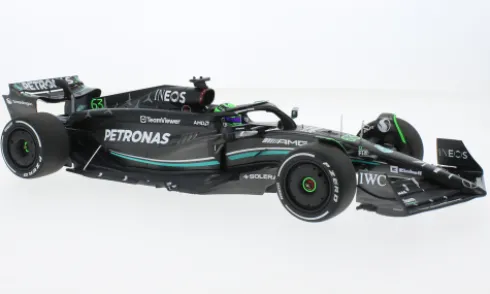 Mercedes AMG W14 E Performance, Formel 1, GP Bahrain, 2023, Mercedes AMG Petronas Formula One Team, Petronas, #63, G.Russell, 1:18, Minichamps