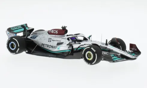 Mercedes AMG W13 E Performance, Formel 1, GP Großbritannien, 2022, Mercedes AMG Petronas Formula One Team, Petronas, #63, G.Russell, 1:43, Minichamps