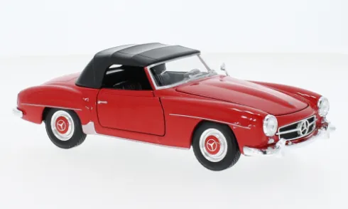 Mercedes 190 SL (W121), rot/schwarz, 1955, 1:24, Welly