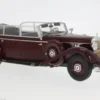 Mercedes 770 (W150) Cabriolet, dunkelrot/schwarz, 1938, 1:18, MCG