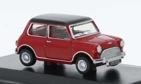 Mini Austin Cooper, rot/schwarz, 1:76, Oxford