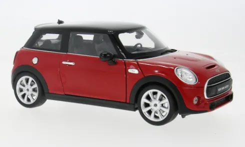 Mini Cooper S, rot/schwarz, 2014, 1:18, Welly